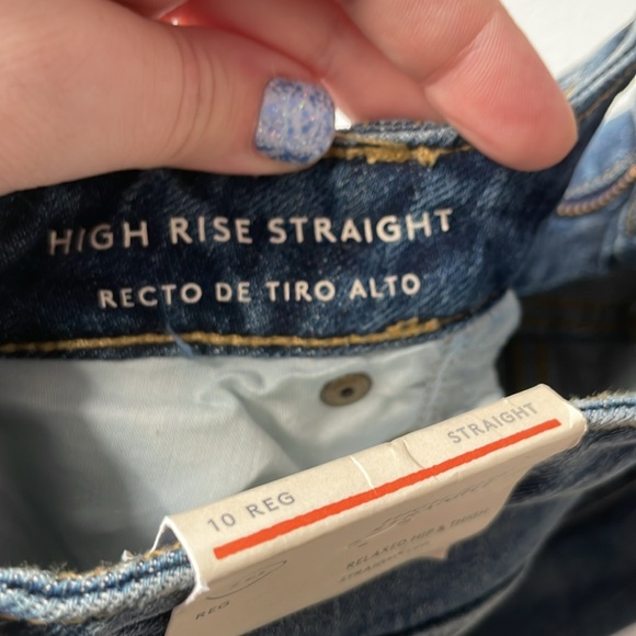 NWT!! UNIVERSAL THREAD // high rise + straight leg jeans // medium blue // soft - Picture 11 of 15